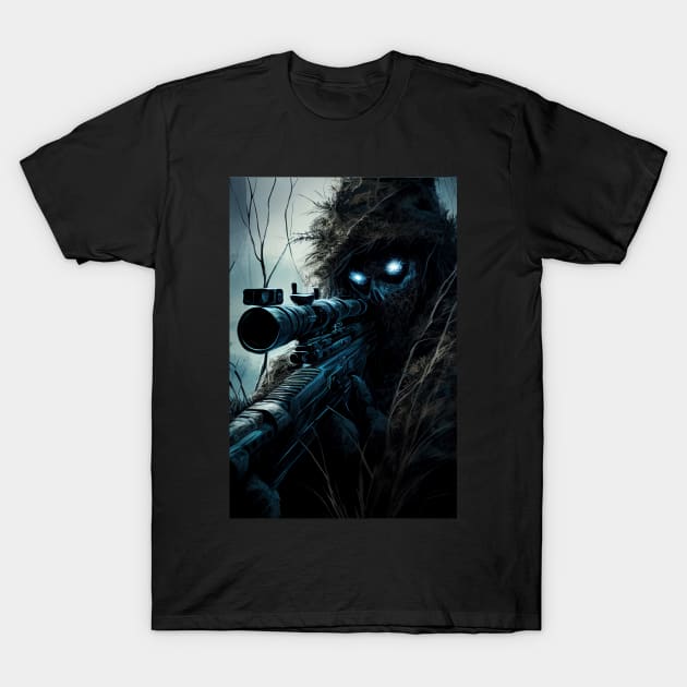 Ghostly Sniper T-Shirt by TortillaChief